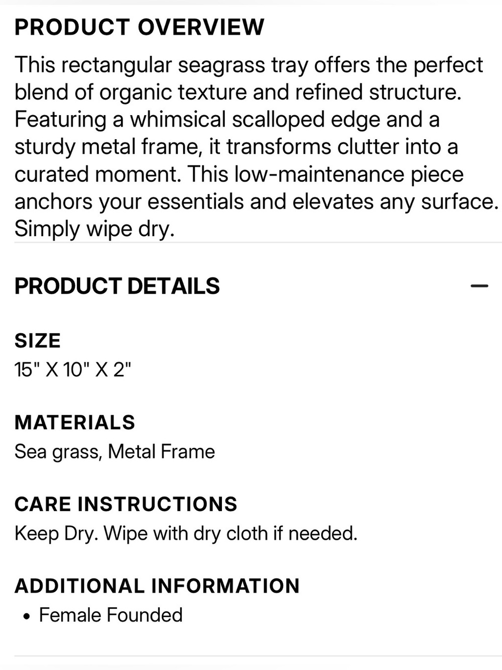 NWT Savvy & Sorted Scalloped Wicker Tray - Picture 5 of 8